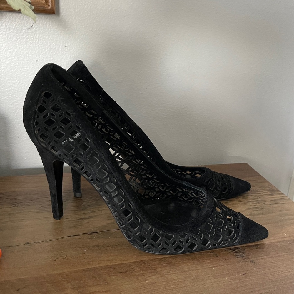 Pierre Hardy Black Mesh Heels